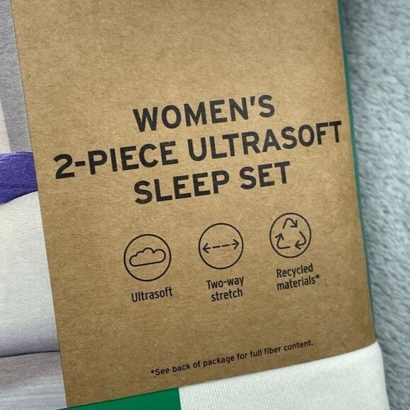Eddie Bauer Womens 2-Piece Ultrasoft Sleep Set Purple XL d0586 - Picture 2 of 8